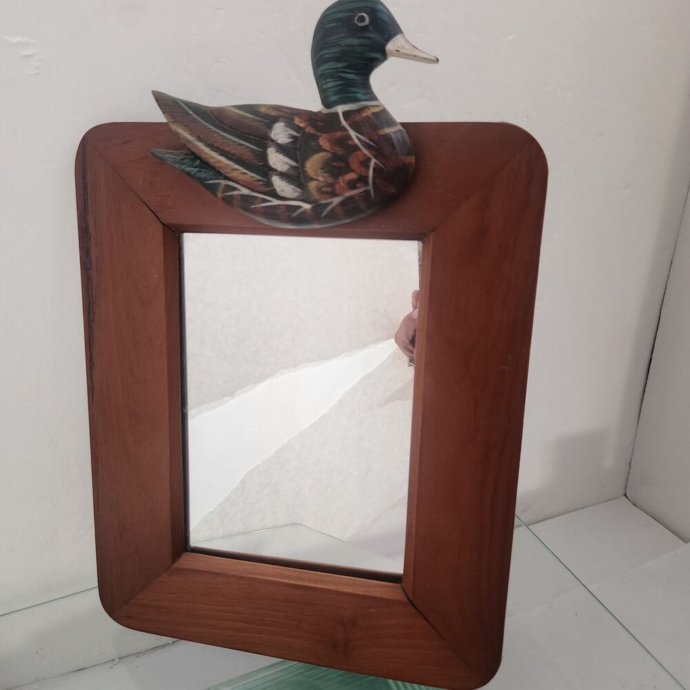 Vintage Wooden Mallard Mirror/Photo Frame by Tiger Lily 8.5x10.5